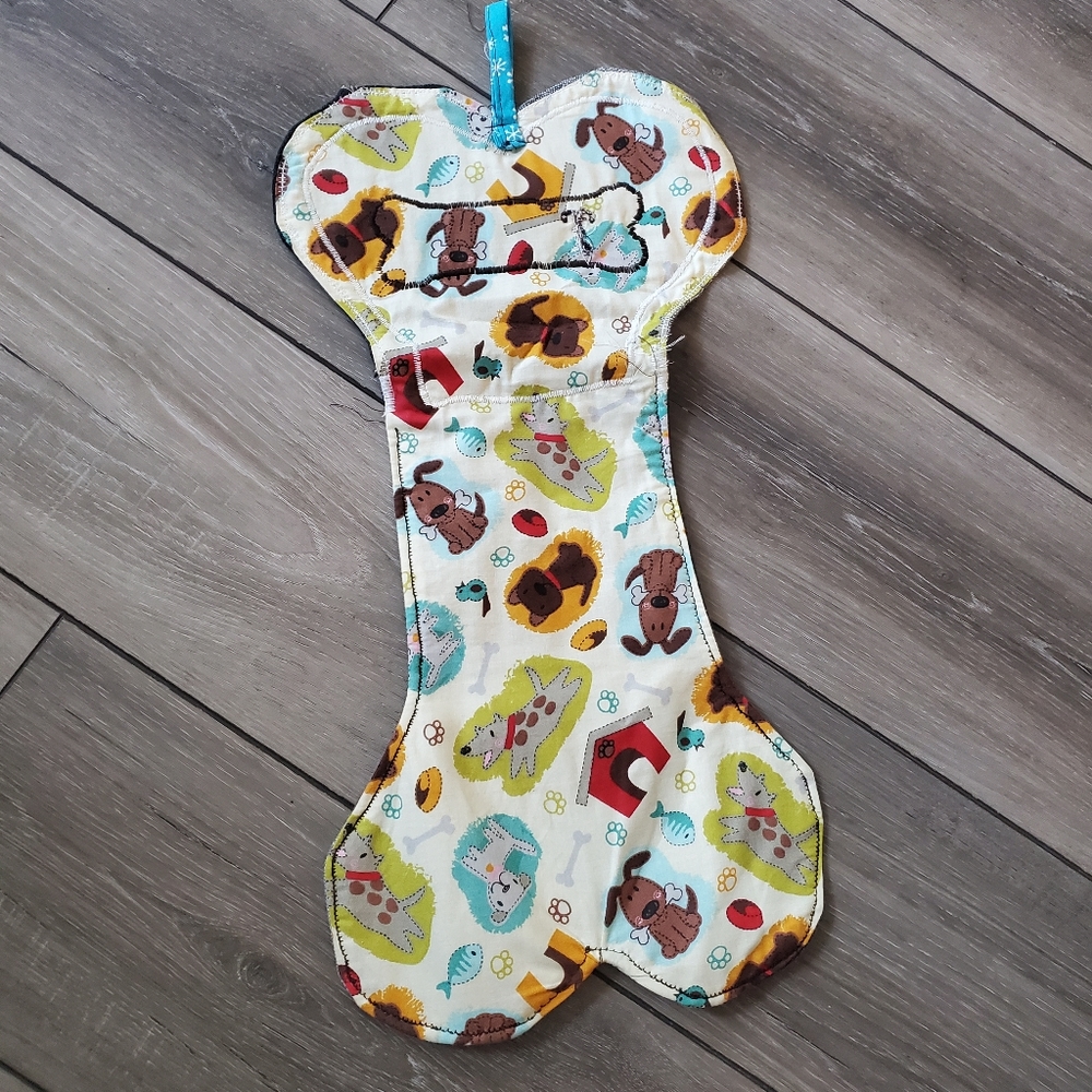 Custom handmade "Tucker" Christmas stocking for dog - Picture 9 of 12